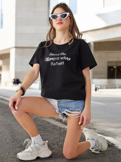 Royalfashion Pamut Női Póló Élvezd A Pillanatot A Refresh
