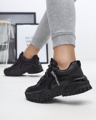 Fekete női tornacipő sportcipő Evilpo- Footwear