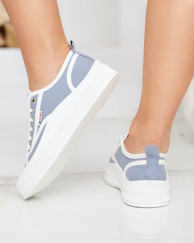 OUTLET Kék és szürke női tornacipő Scola-Shoes