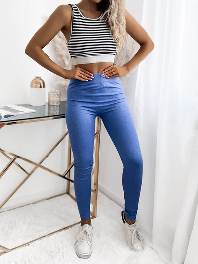 Női leggings kék színben- Ruházat