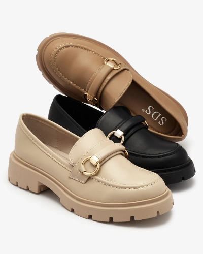 Royalfashion Női mokaszin világosbarna színben Desise