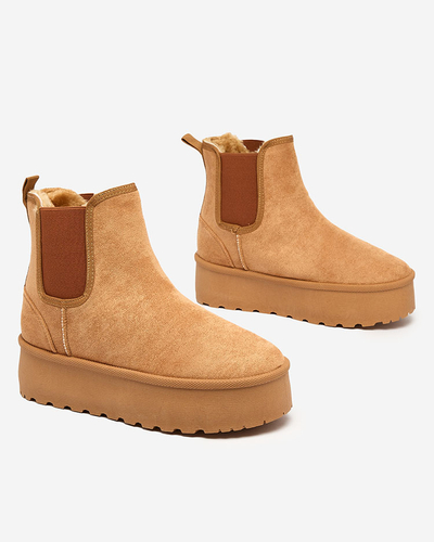 Royalfashion Barna női platformos hócsizma Stiellsia