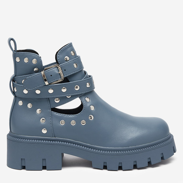 OUTLET Kék színű női csizma Socogi jetekkel - Lábbeli