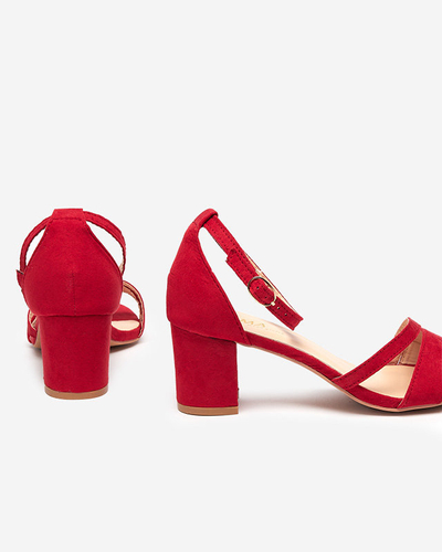 Női piros szandál oszlopon Eqro- Footwear