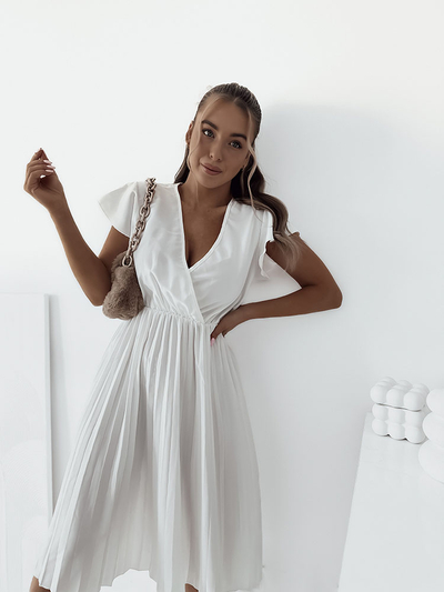 Royalfashion Női pliszírozott midi ruha