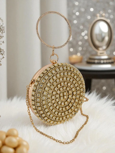 Royalfashion Női borítéktáska cirkóniával Elira Noir