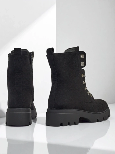 Tessaro öko velúr fűzős női bokacsizma