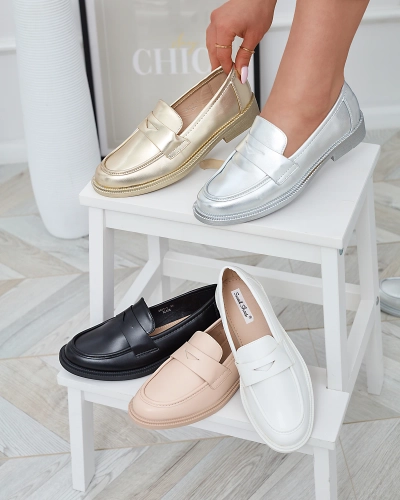 Fehér női mokaszin öko bőrből Zibom- Footwear