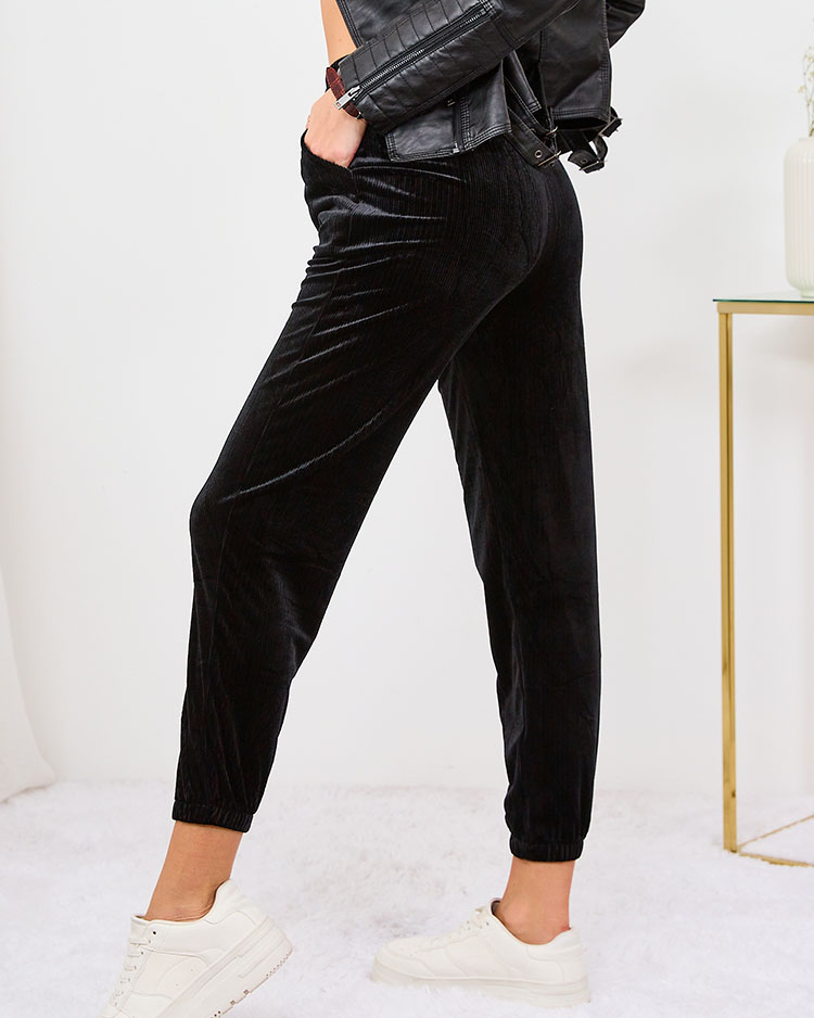 Royalfashion Szürke női kordbársony melegítőnadrág