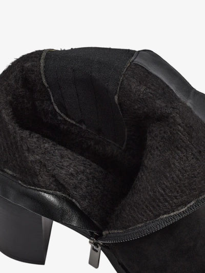 Női Anell öko velúr vastag sarkú bokacsizma