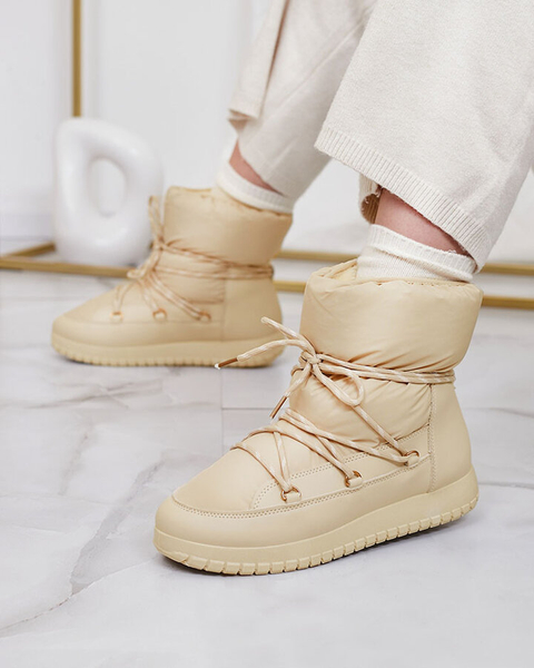 Royalfashion Női csúszós hócsizma bézs színben Iredas