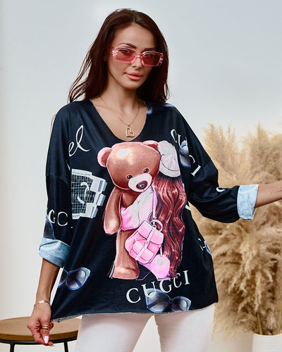 Royalfashion női print blúz