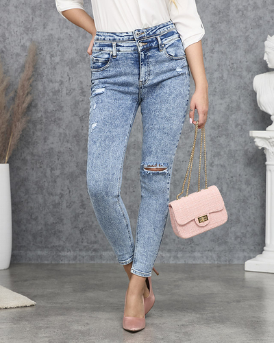 Kék női csőfarmer - Ruházat