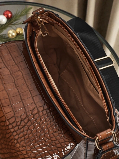 Aurora Sötétbarna Bőr Elegáns Női Táska