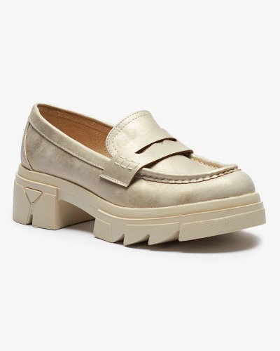 Gold női öko bőr mokaszin Sepop- Footwear