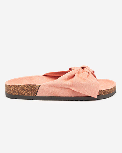 OUTLET Rózsaszín papucs Montiana masnival - Cipők