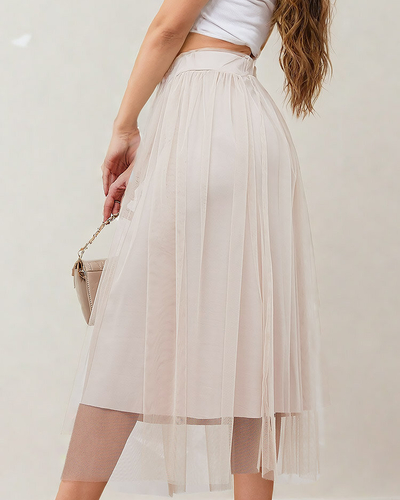 Royalfashion Női dupla rétegű midi szoknya