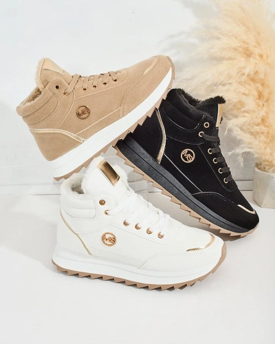 Royalfashion Melegített női tornacipő szőrmével Casill