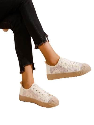 Royalfashion Női Csipke Sportcipők Flitterekkel Nille
