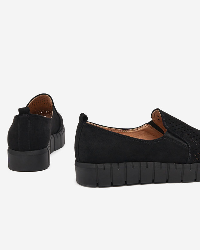 Női fekete áttört cipő Ihalmi - Lábbeli