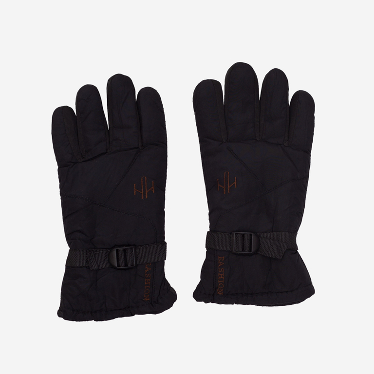 Fekete szigetelt férfi kesztyű csuklószabályzóval - kiegészítők