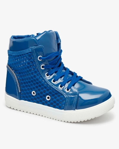 Kék lány magas szárú tornacipő Borris- Footwear