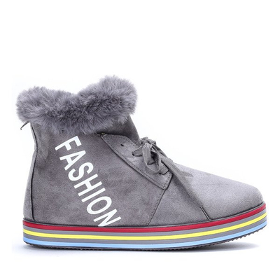 Szare botki sportowe Raelyn - Obuwie