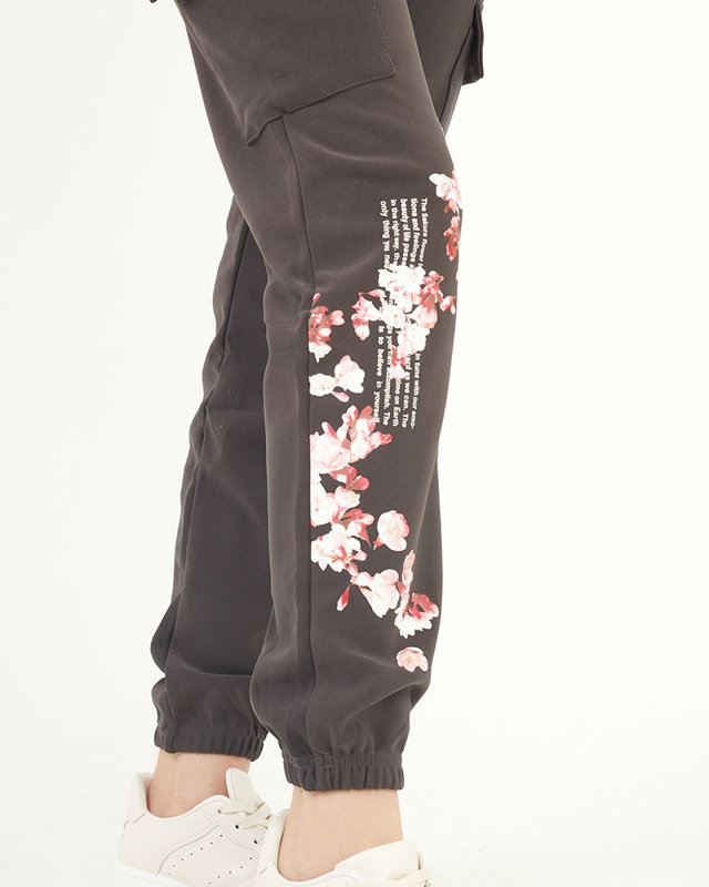 Női cargo nadrág, szürke - Ruházat