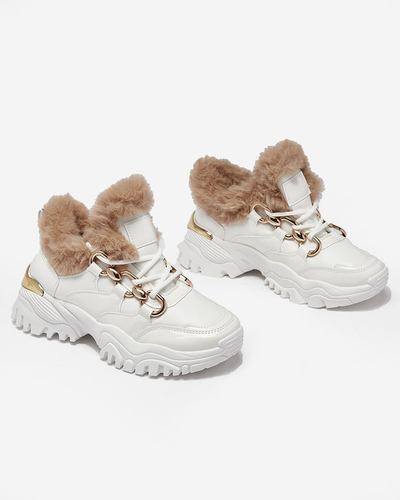 Royalfashion Fehér Carucca szigetelt női tornacipő