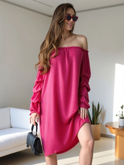 Royalfashion Simogató női ruha spanyol stílusban fodrokkal
