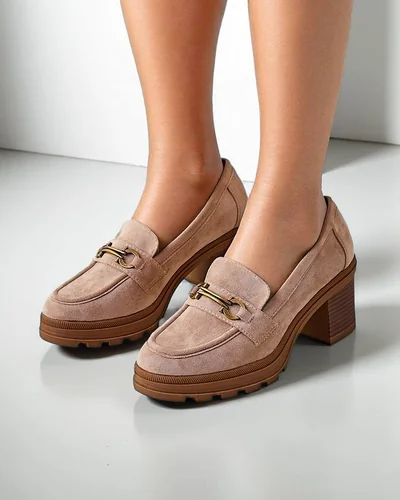 Royalfashion Női magassarkú mokaszin Tollinge