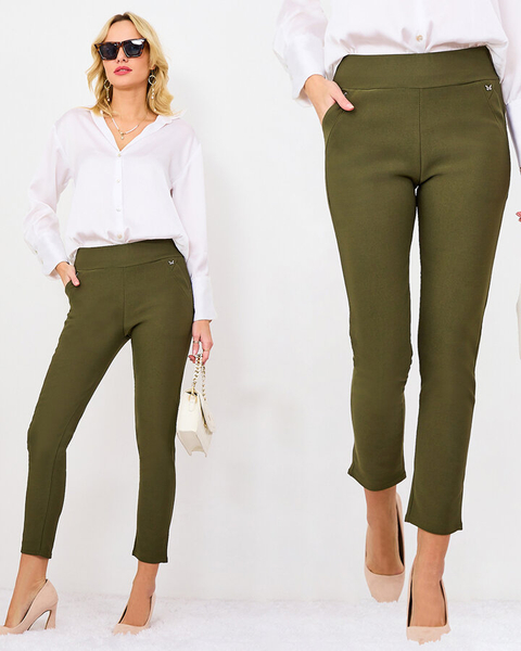 Royalfashion Fekete női ökobőr leggings a'la bells