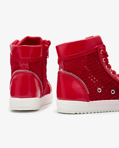 Piros lány magas szárú tornacipő Borris- Footwear