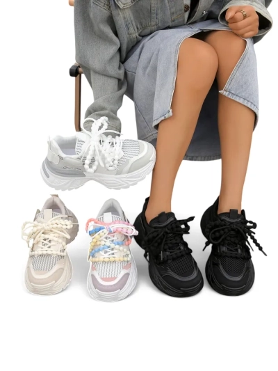 Royalfashion Női sportos sneakers vastag talpon Loness