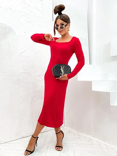 Royalfashion Női hosszú szövetruha