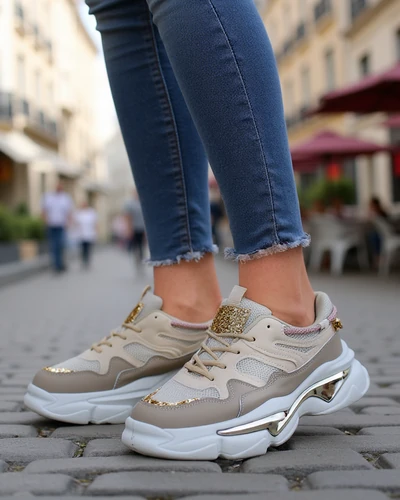 Royalfashion női sportcipő vastag talppal Lesalli