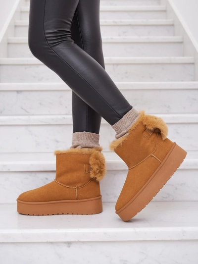 Royalfashion Boots a'la női hócsizma camel színben Goroggo