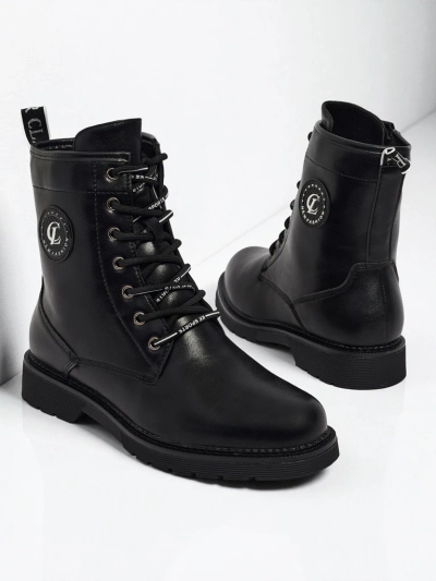 Tavira női fűzős öko bőr bokacsizma