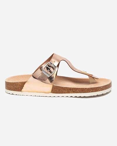 Rózsaszín metál Elotsi női papucs - Lábbeli