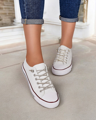 Royalfashion Női tornacipő díszes fűzővel Timi