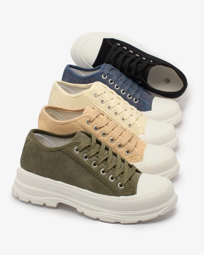 Royalfashion Green női platform tornacipő Spollero