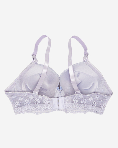 Női melltartó szürke csipkével - Fehérnemű