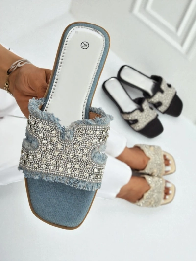 Royalfashion Női papucs strasszokkal CrystalEase