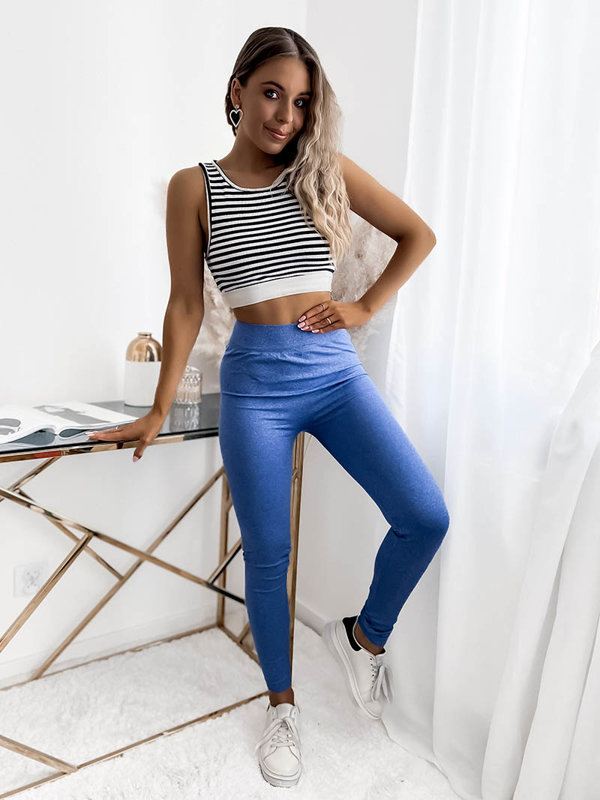 Női leggings kék színben- Ruházat