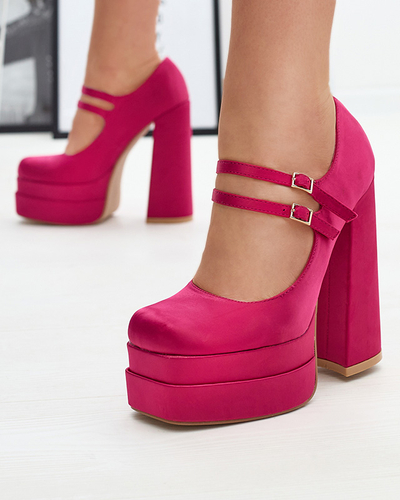 Fukszia női magas tűsarkú cipő Elika - Lábbeli