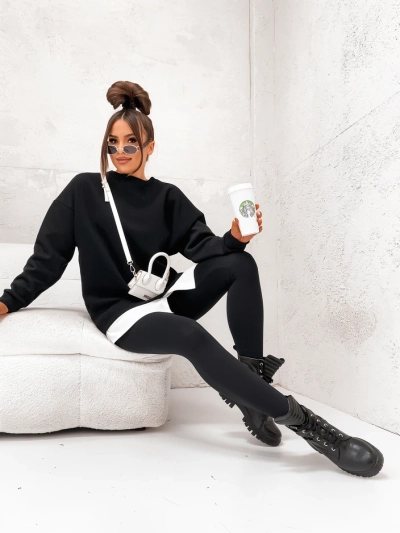 Royalfashion Női pamut pulóver leválasztható alsó résszel