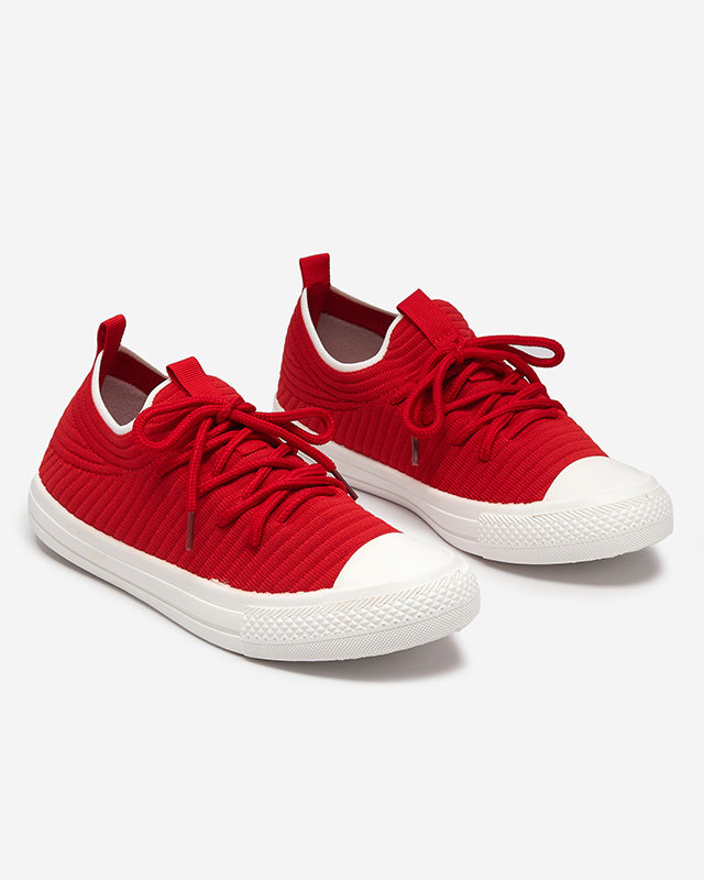 OUTLET Női piros bordás tornacipő Manfer- Footwear