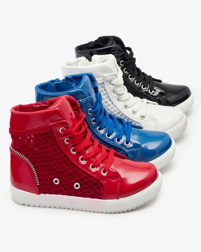 Piros lány magas szárú tornacipő Borris- Footwear