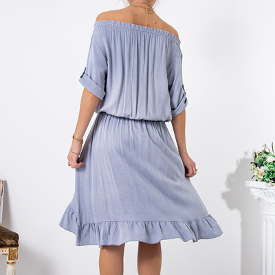 Női világosszürke aszimmetrikus spanyol ruha - Ruházat