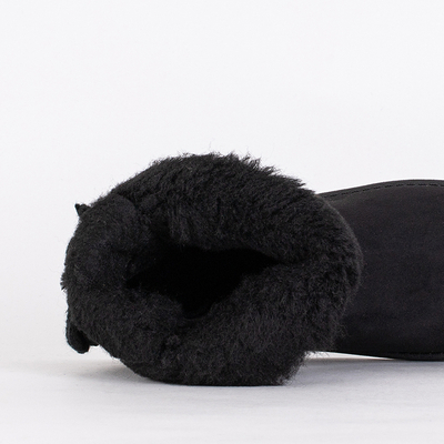 Aurelia női fekete bokacsizma lapos sarokkal